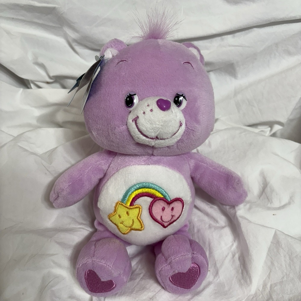 Care Bears Best Friend Bear 10" Plush NWT Pink Heart Belly 2004